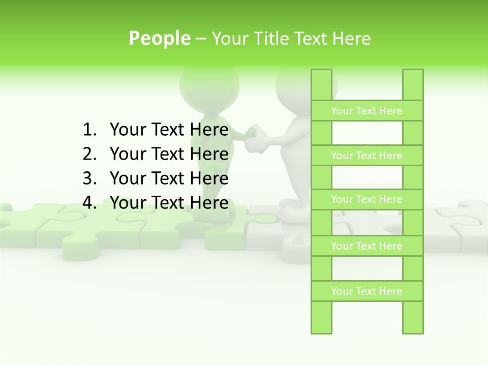 People Manager Puzzle PowerPoint Template