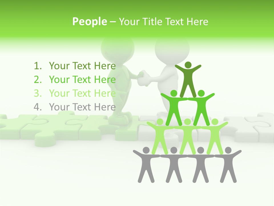 People Manager Puzzle PowerPoint Template