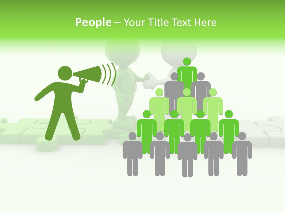 People Manager Puzzle PowerPoint Template