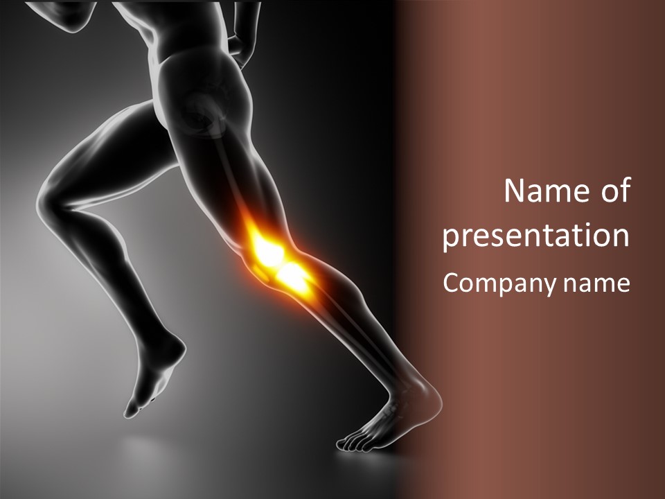 Physical Human Jogging PowerPoint Template