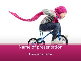 Cute Bike Road PowerPoint Template