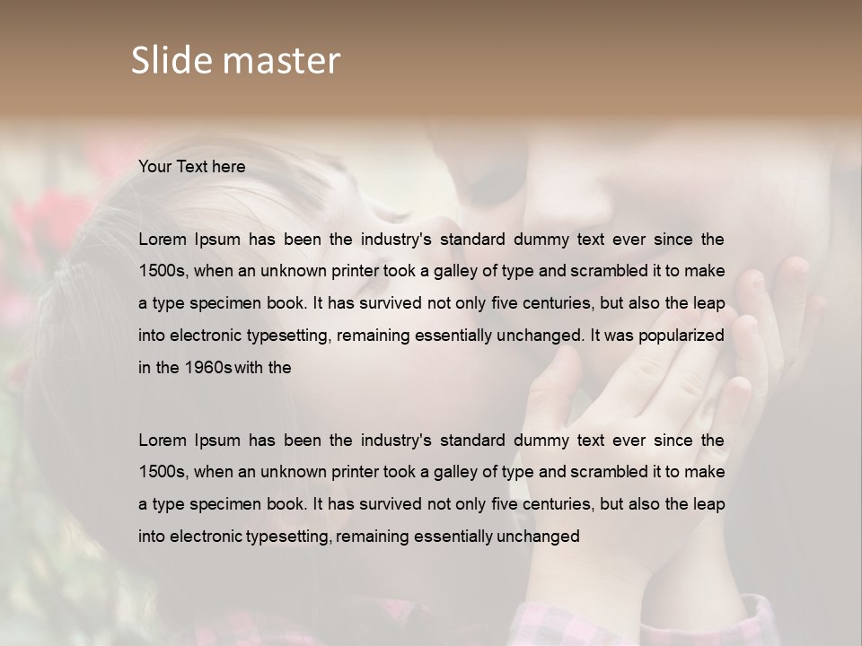 Infant Arms Portrait PowerPoint Template