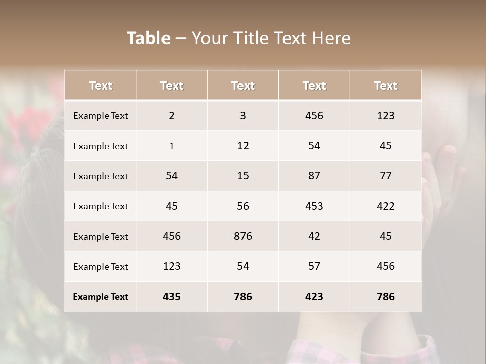 Infant Arms Portrait PowerPoint Template