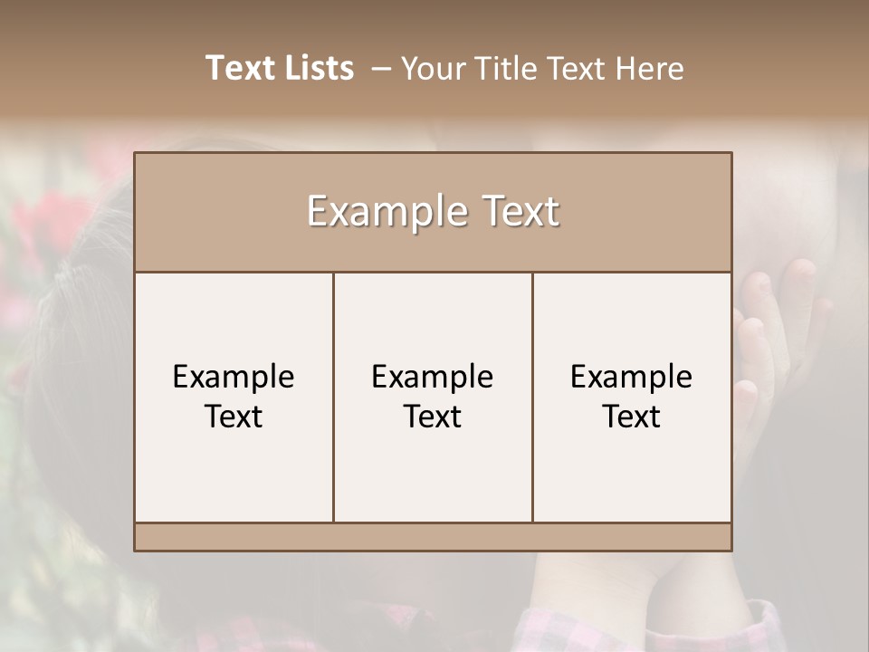Infant Arms Portrait PowerPoint Template