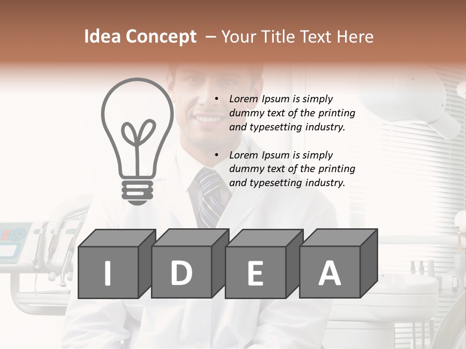 Treatment Stubble Caucasian PowerPoint Template