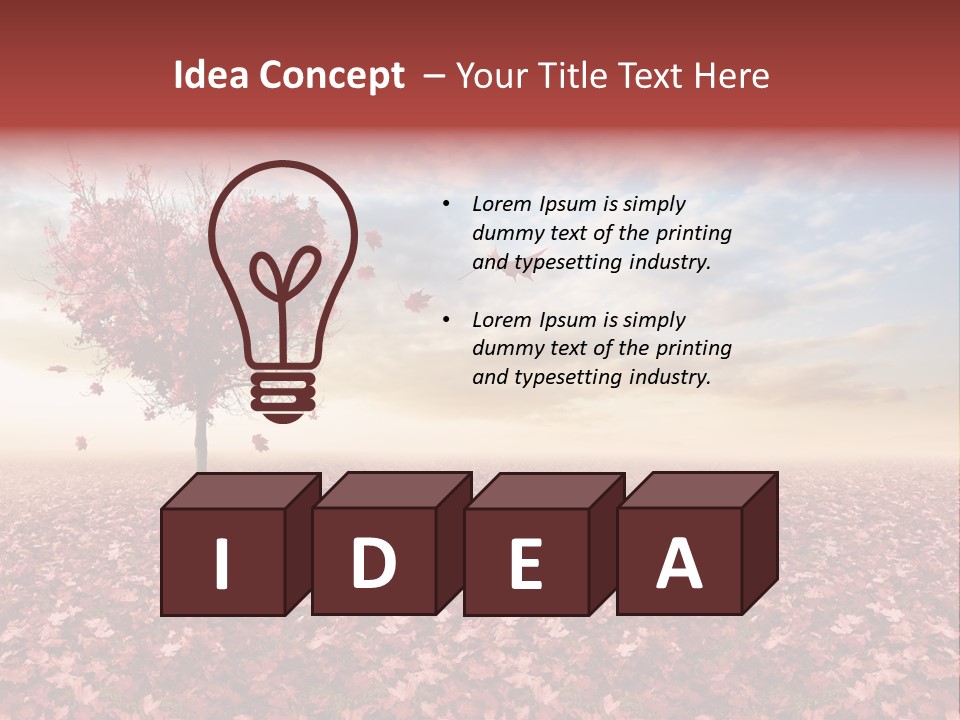 Beautiful Autumn Brown PowerPoint Template