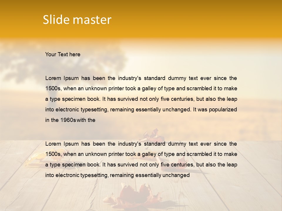 Vibrant Aged Park PowerPoint Template