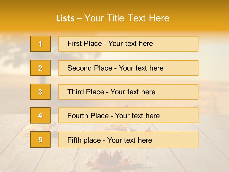 Vibrant Aged Park PowerPoint Template