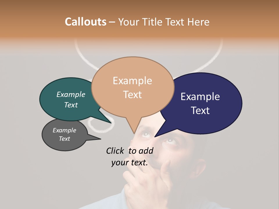 Speech Bubble Chalk White PowerPoint Template