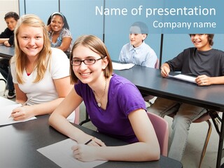 Male People Teenager PowerPoint Template