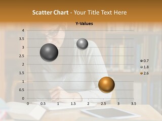 Indoors Bookcase Writing PowerPoint Template