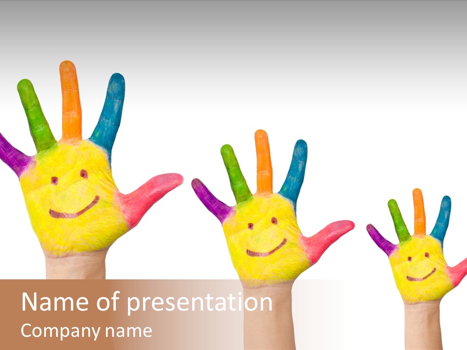 Smiley Face Joy Shopping PowerPoint Template