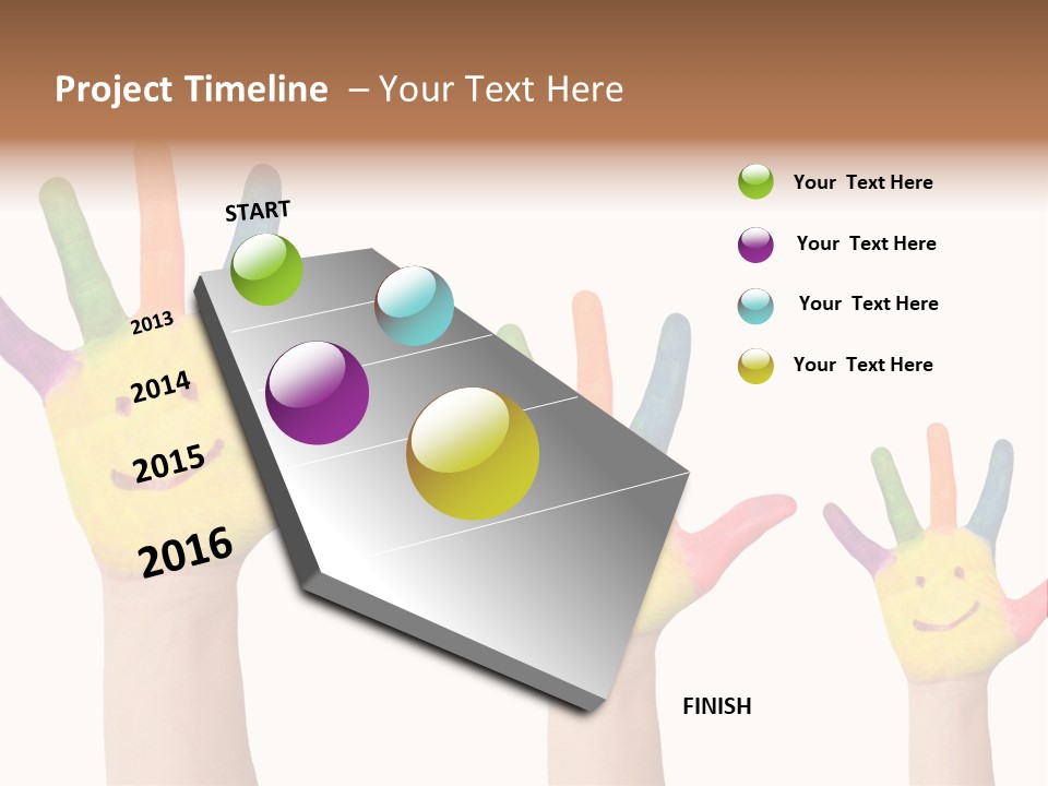 Smiley Face Joy Shopping PowerPoint Template