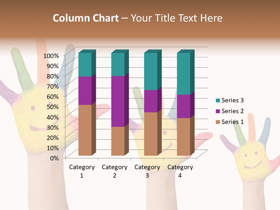 Smiley Face Joy Shopping PowerPoint Template