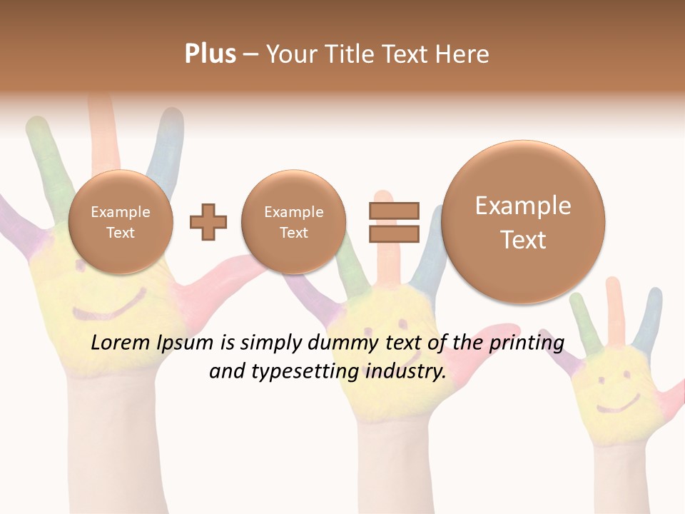 Smiley Face Joy Shopping PowerPoint Template
