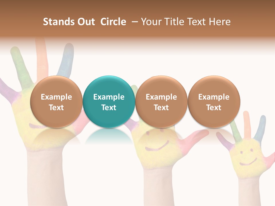 Smiley Face Joy Shopping PowerPoint Template