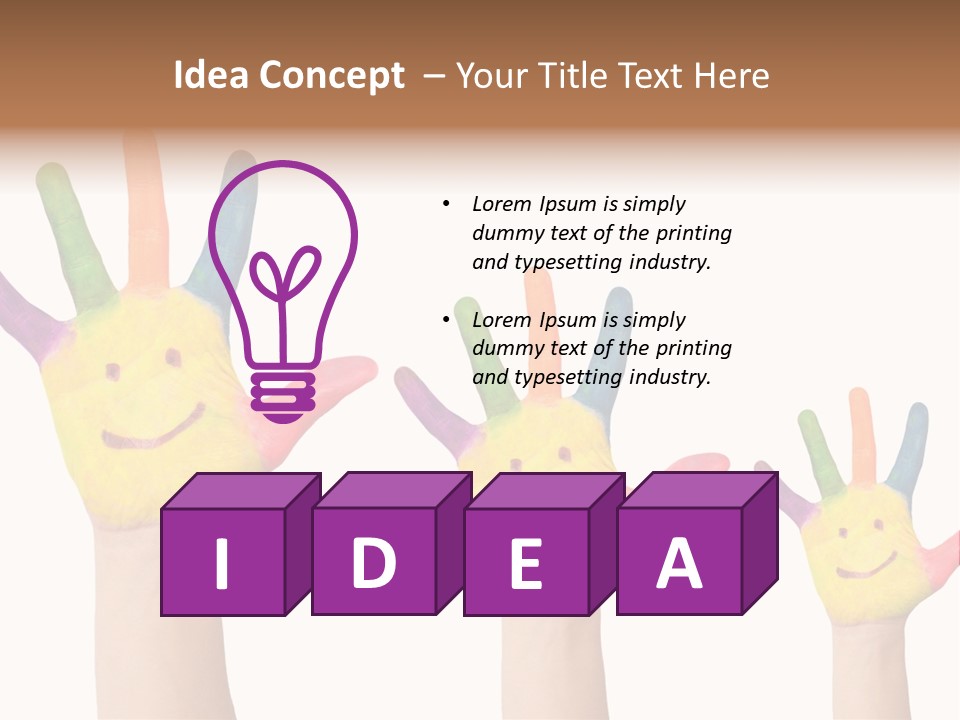 Smiley Face Joy Shopping PowerPoint Template