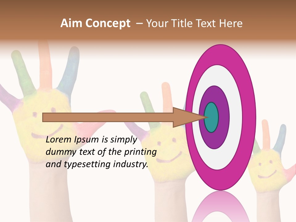 Smiley Face Joy Shopping PowerPoint Template