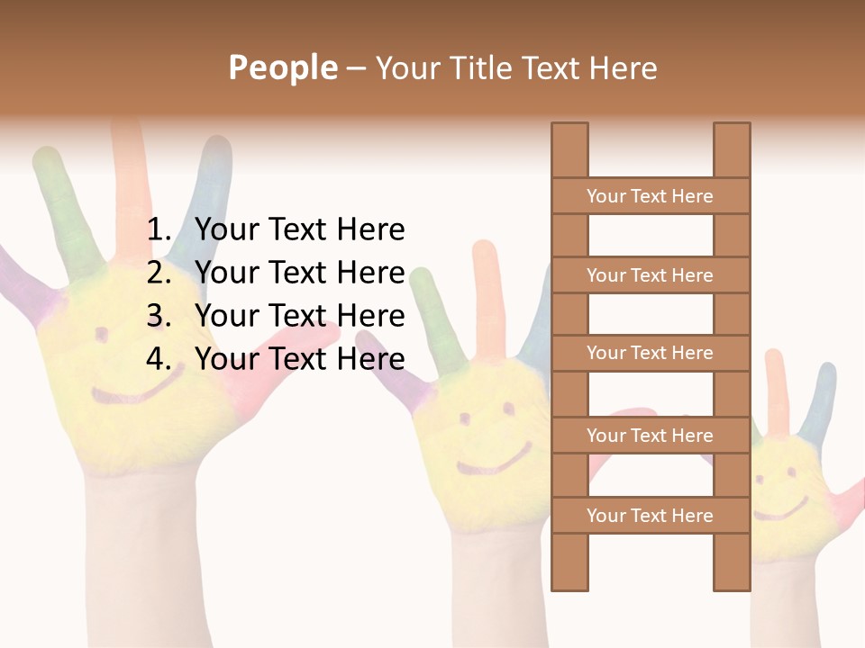Smiley Face Joy Shopping PowerPoint Template