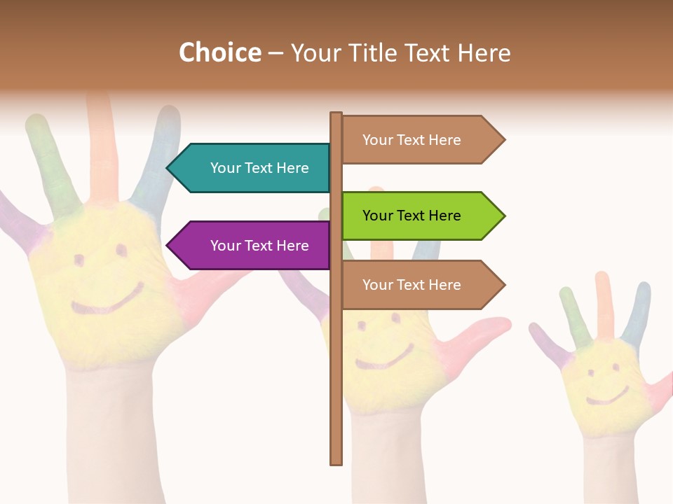 Smiley Face Joy Shopping PowerPoint Template