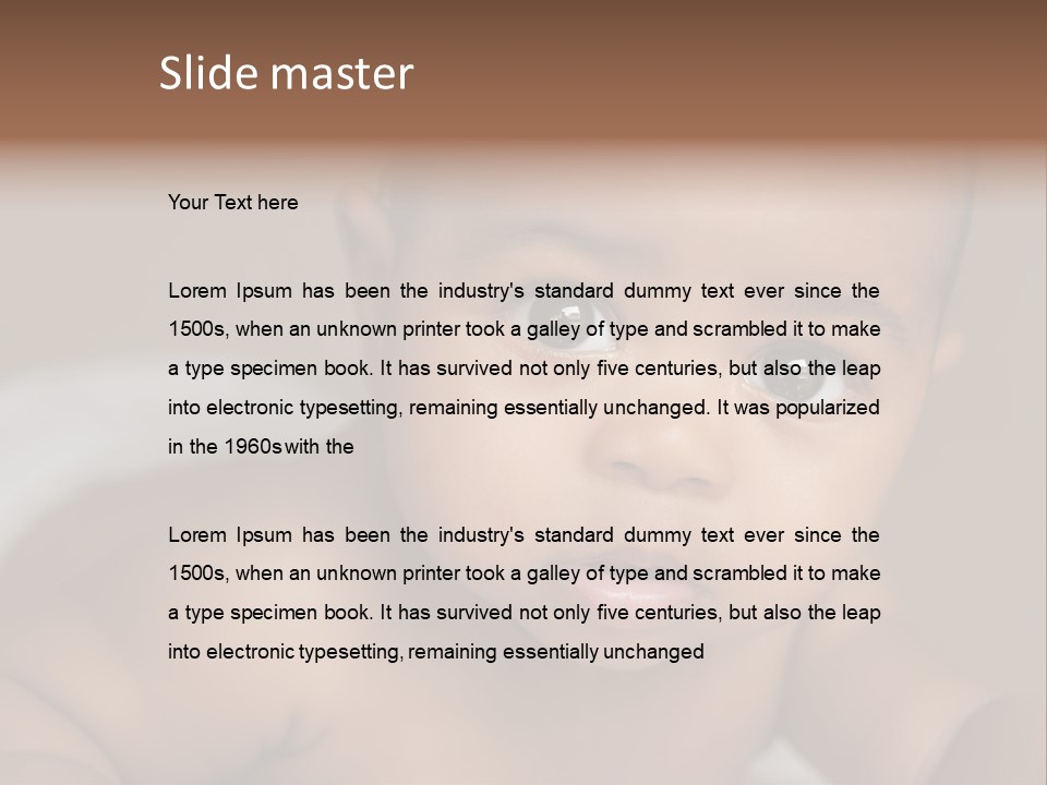 Races Eyes Innocent PowerPoint Template