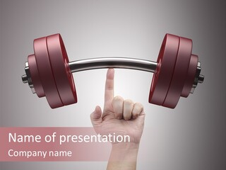 Heavy Weightlifting Athletic PowerPoint Template