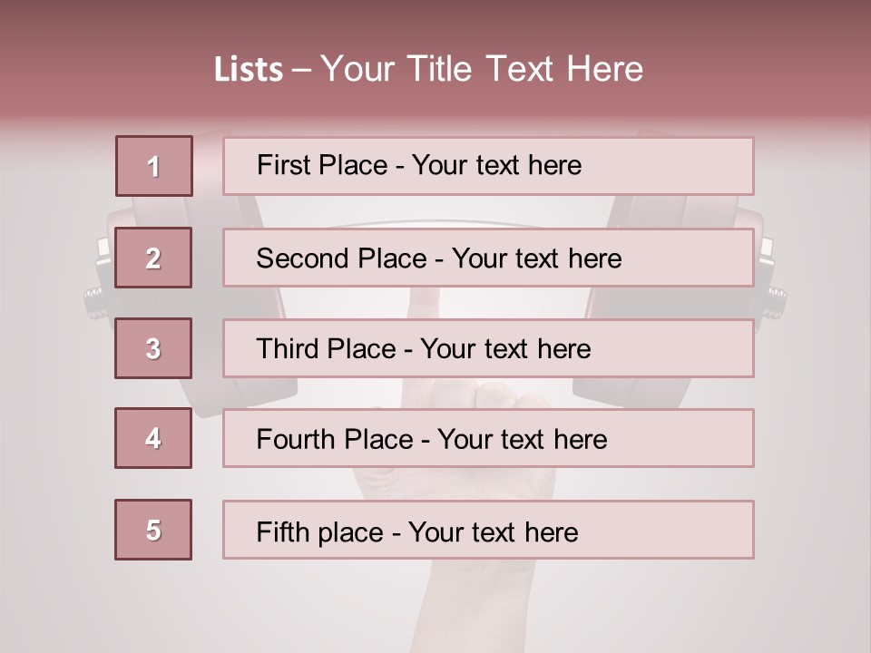 Heavy Weightlifting Athletic PowerPoint Template