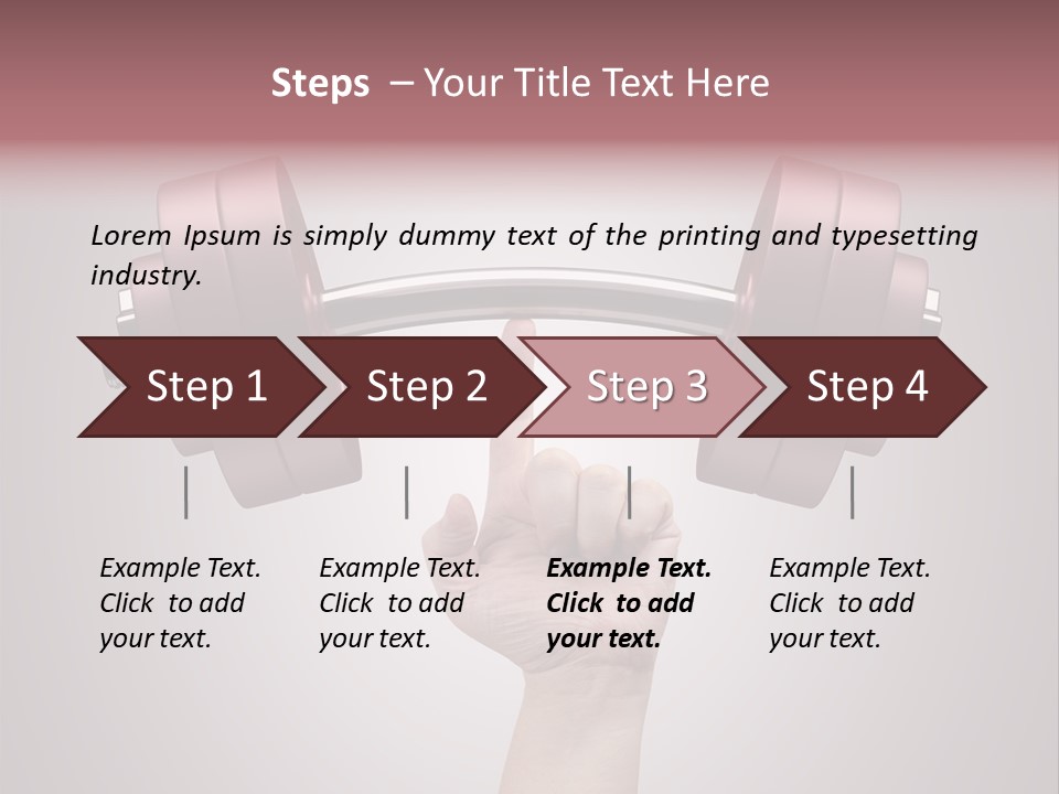 Heavy Weightlifting Athletic PowerPoint Template