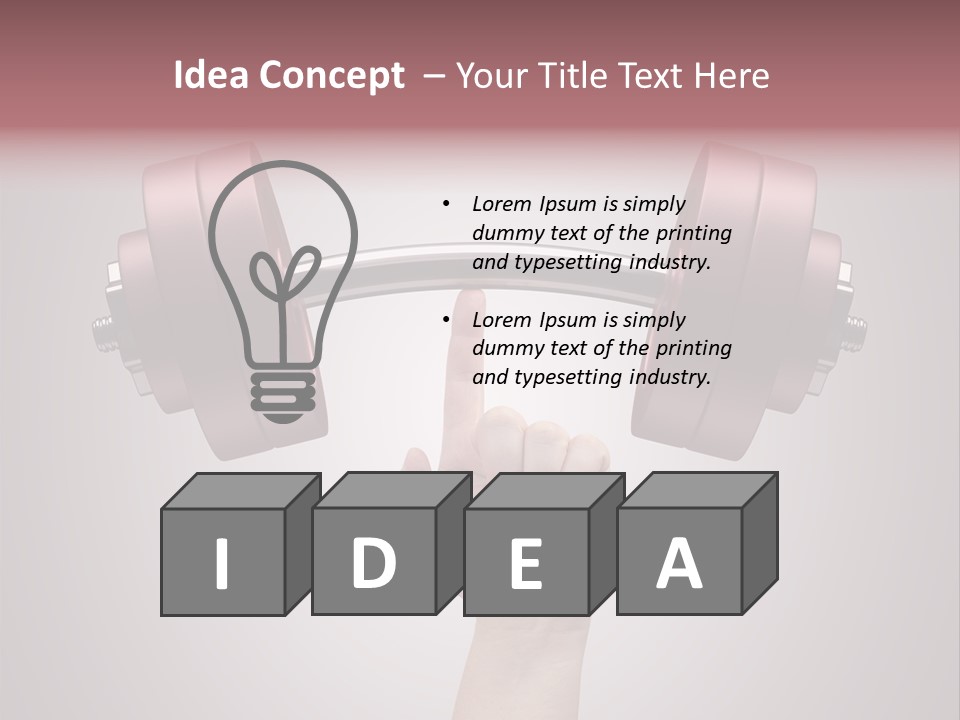 Heavy Weightlifting Athletic PowerPoint Template