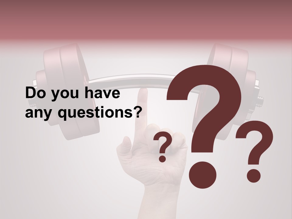 Heavy Weightlifting Athletic PowerPoint Template