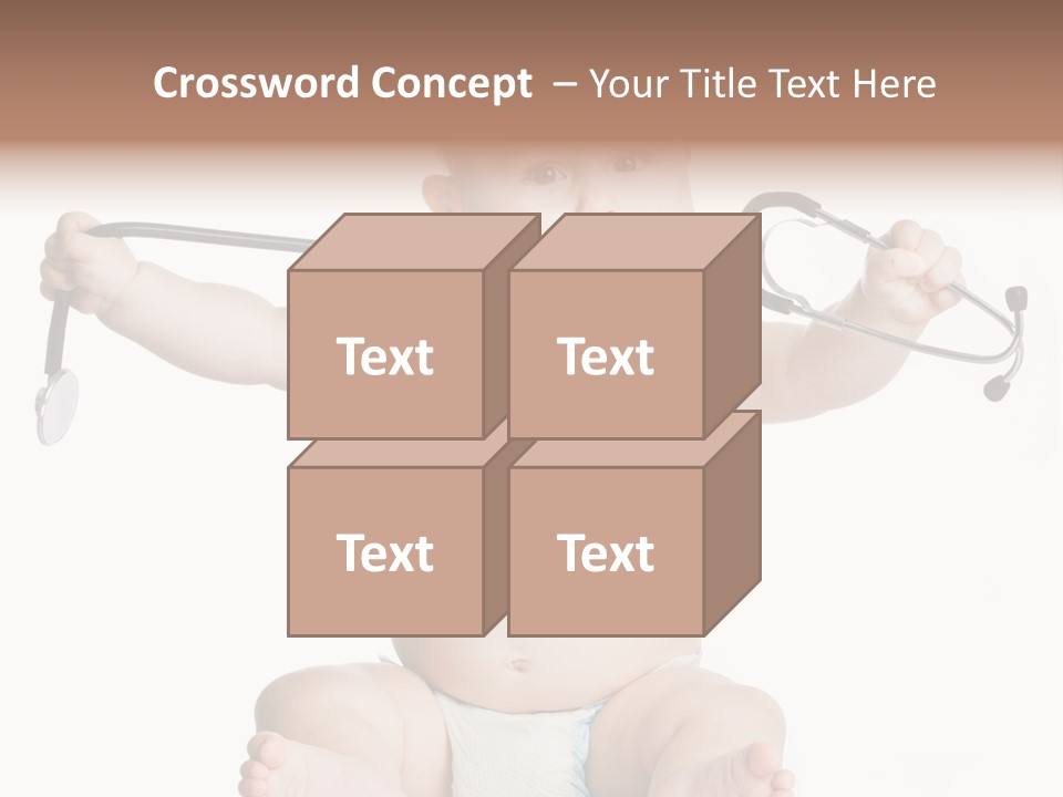 A Baby With A Stethoscope On His Head PowerPoint Template