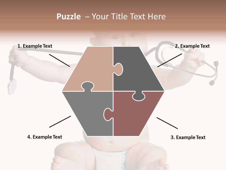 A Baby With A Stethoscope On His Head PowerPoint Template