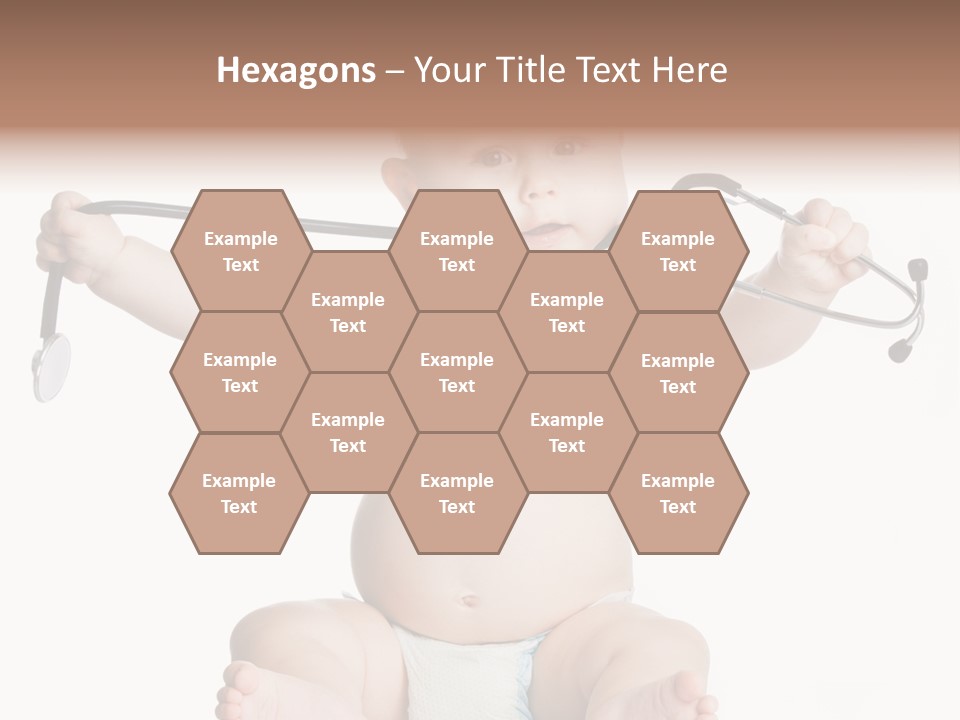 A Baby With A Stethoscope On His Head PowerPoint Template