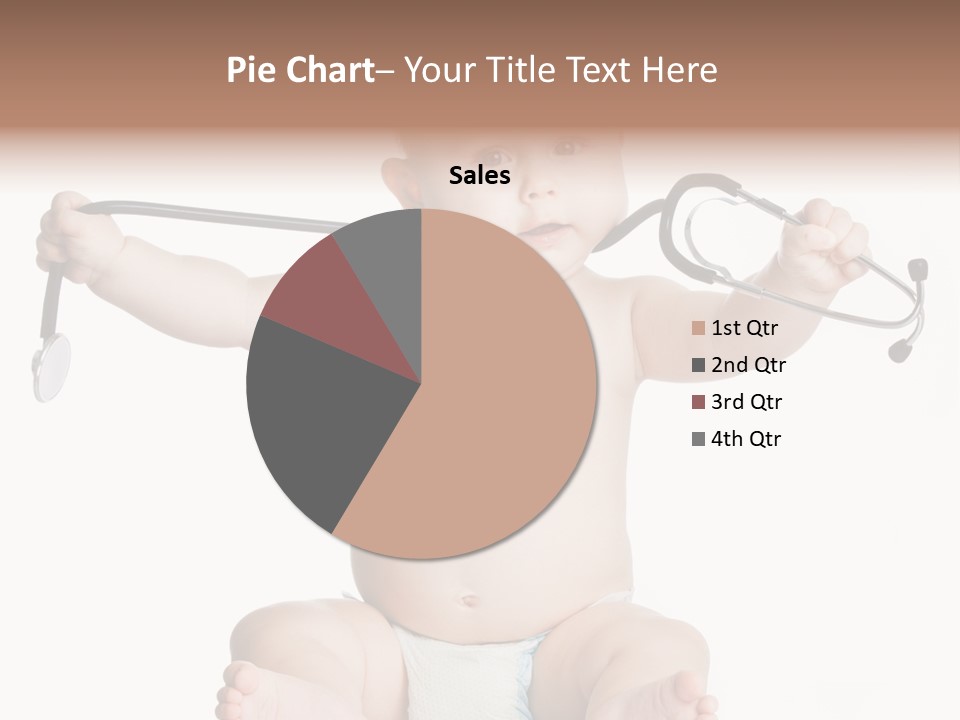 A Baby With A Stethoscope On His Head PowerPoint Template