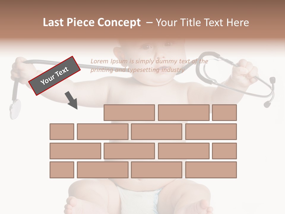 A Baby With A Stethoscope On His Head PowerPoint Template