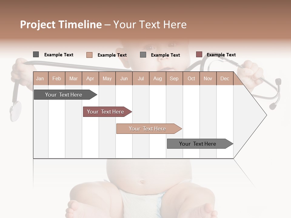 A Baby With A Stethoscope On His Head PowerPoint Template