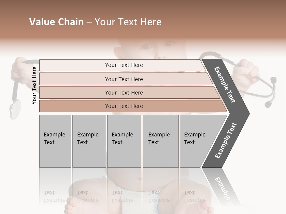 A Baby With A Stethoscope On His Head PowerPoint Template