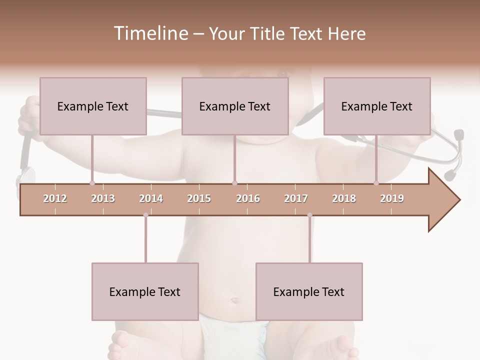 A Baby With A Stethoscope On His Head PowerPoint Template