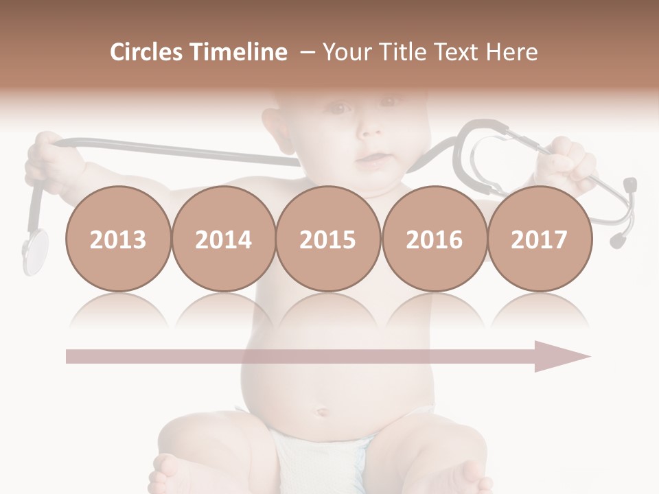 A Baby With A Stethoscope On His Head PowerPoint Template