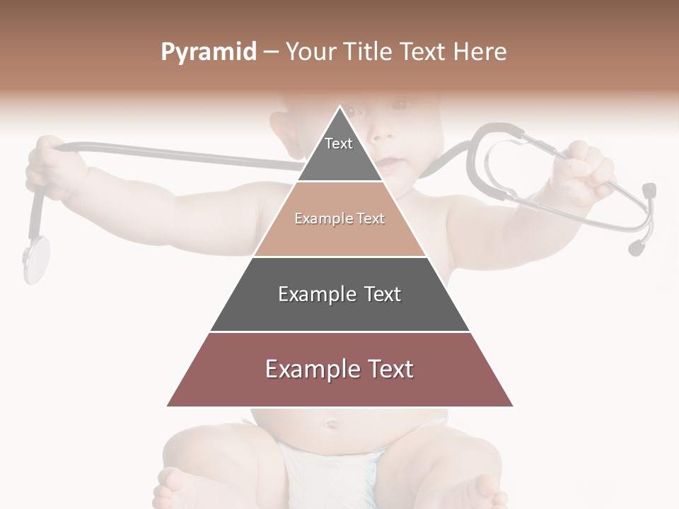A Baby With A Stethoscope On His Head PowerPoint Template