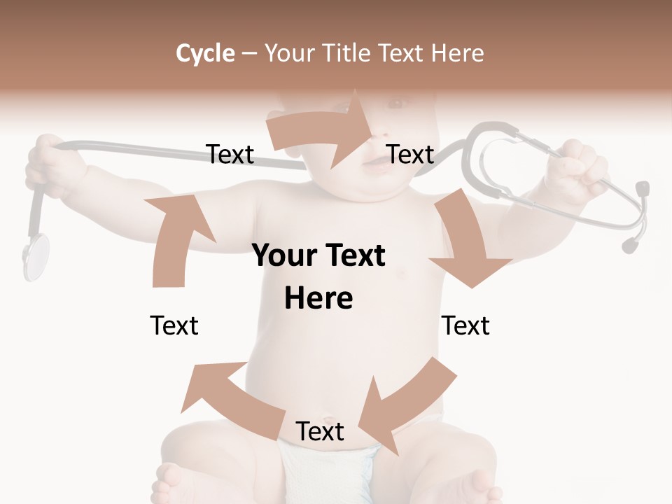 A Baby With A Stethoscope On His Head PowerPoint Template