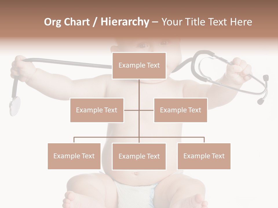 A Baby With A Stethoscope On His Head PowerPoint Template