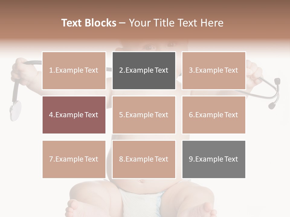 A Baby With A Stethoscope On His Head PowerPoint Template