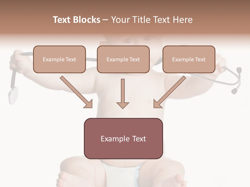 A Baby With A Stethoscope On His Head PowerPoint Template