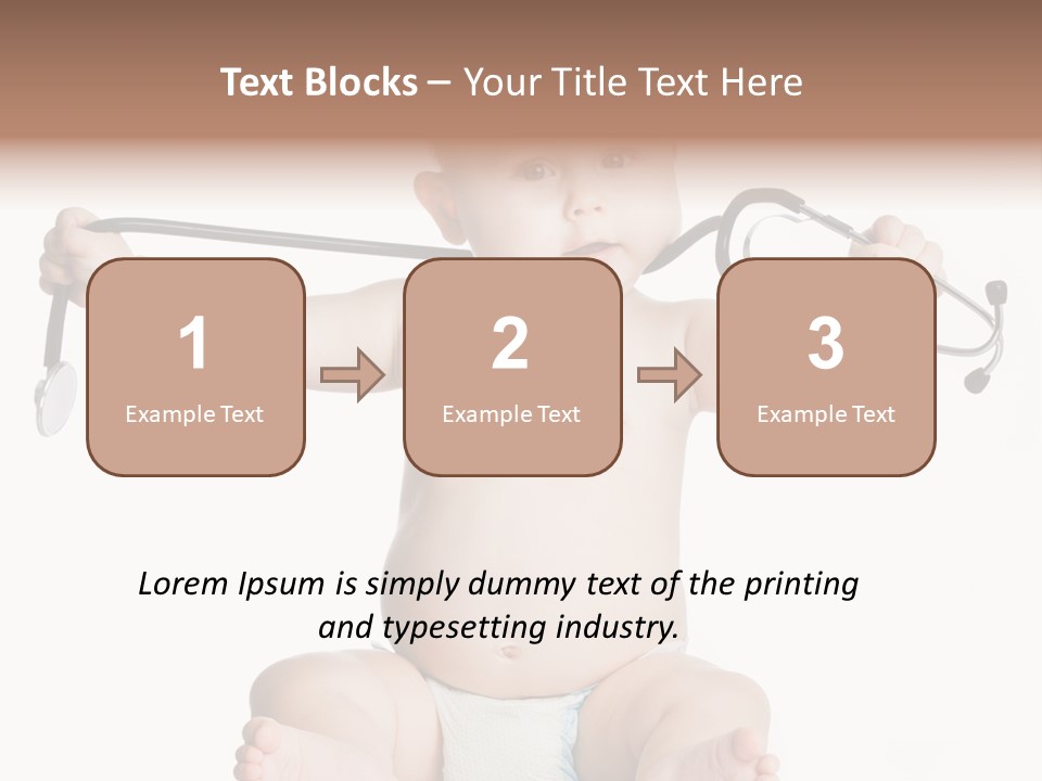 A Baby With A Stethoscope On His Head PowerPoint Template