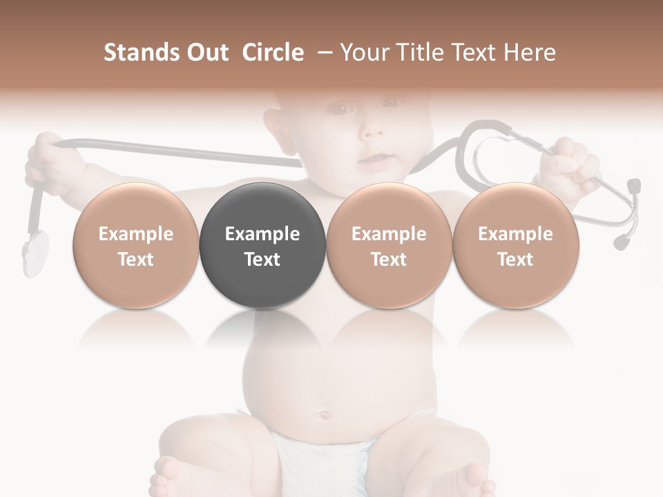 A Baby With A Stethoscope On His Head PowerPoint Template
