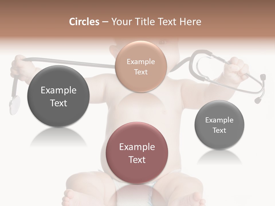 A Baby With A Stethoscope On His Head PowerPoint Template