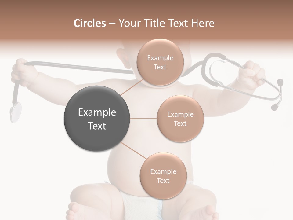 A Baby With A Stethoscope On His Head PowerPoint Template