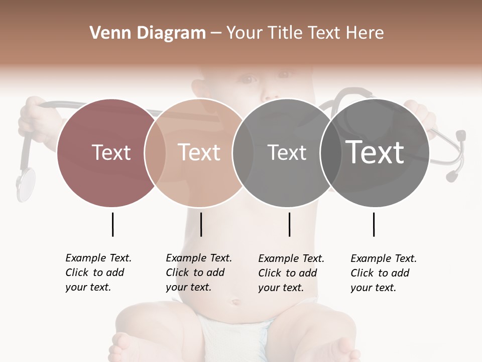 A Baby With A Stethoscope On His Head PowerPoint Template