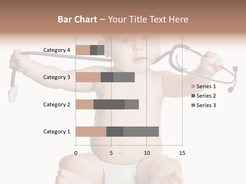 A Baby With A Stethoscope On His Head PowerPoint Template